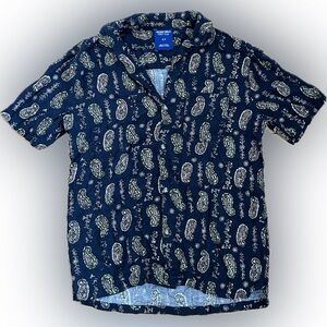 boho button down / vintage, bohemian, 80s